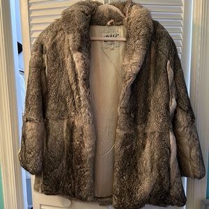 Vintage rabbit fur coat